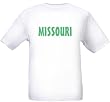 MISSOURI - GREEN LETTERING - State-series - White T-shirt