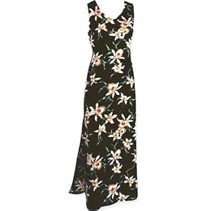 Star Orchid - Hawaiian Long Tank Dress in Periwinkle, Fuchsia, Black and Lavender