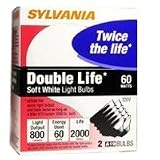 SYLVANIA LIGHTING 60W/CLEAR/DL/2P 60W DOUBLE LIFE CLEAR BULB A19 2PK (PACK OF 12)