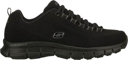 Skechers Women's High Demand Flex Fit Fashion Sneaker,Black,7 XW US