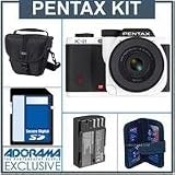Pentax K-01 Digital Camera with Pentax 40mm F/2.8 XS Lens - White - Bundle - with 16GB SD Memory Card, Camera Case, Digital Memory Case, Spare D-LI90 Rechargeable Battery