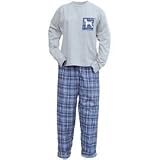 Blue Plaid PJ's Poodle White
