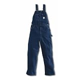 Carhartt Mens Washed Denim Bib Single Knee