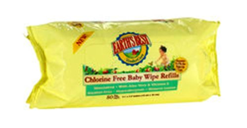 Earth's Best TenderCare Chlorine Free Baby Wipes Refills, 80-Count Packages (Case of 12)(960 Wipes)