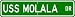 USS MOLALA ATF 106 Street Sign - Navy