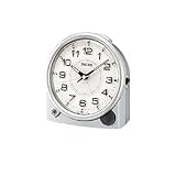 Seiko Bedside Alarm Clock Silver-Tone Metallic Case (Watch)