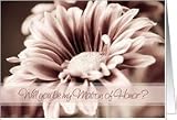 Matron of Honor Invitation Pink Flower Card