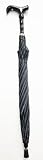 Plaid Umbrella Glasses Fiber Walking Cane with Magnet Adsorption Function.  One Section and Derby Handle