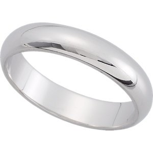 Genuine IceCarats Designer Jewelry Gift Sterling Silver Wedding Band Ring Ring. 04.00 Mm Half Round Band In Sterling Silver Size 8.5