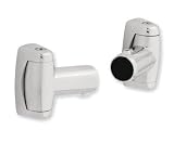Swivel Shower Rod End Flanges - Polished Chrome