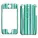 Fits Apple iphone Cell Phone Snap on Protector Faceplate Cover Housing Hard Case - Green Stripes