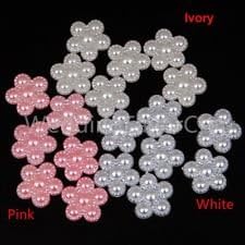 Pearl Cluster Flatback Cabochon White 18mm, pack of 100 pieces.