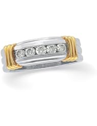 1/2 Ct Tw Diamond Duo Band by US Gems, Size: 10