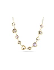 I. Reiss 14K Gold Necklace, Set with Multi-Colored Semi-Precious Color Stones.