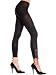 Womens Opaque Capri Leggings with Lace Up Side Details