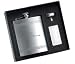 Unique Flask Gift Set- Free Engraving - Groomsmen Gift Idea-8 oz. Stainless Steel Flask, Funnel & Money Clip