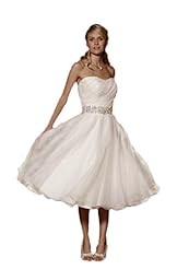 A-line Beaded Organza Short Evening Dress/Bridesmaid Dress/Prom Dress/Party Dress/Wedding Dress 