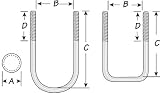 Stainless Steel U-Bolt, pair