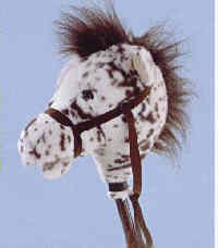 Childrens Toyshop  Toys : Plush Appaloosa Stick Horse 33"