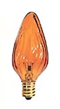 Bulbrite 420215 - 15F10A - 15 Watt F10 Flame Shaped Light Bulb, Amber