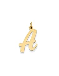 The Madison Large Classic Script Initial A Pendant in 14K Yellow Gold