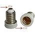 SmartDealsPro 6-Pack White Edison Screw E14 to Candelabra Screw E12 Halogen LED Bulb Base Light Converter Adapter Lamp Holder