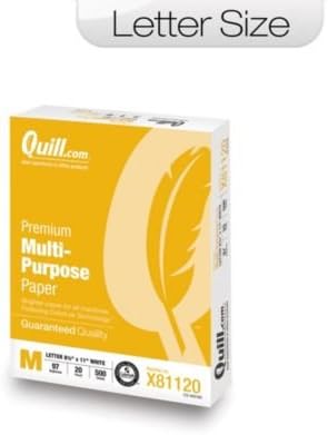 Quill Brand Premium Multi-Purpose Paper By the Carton; 8-1/2 x 11, Letter Size