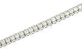 2 prong Round Diamond V-Link Tennis Bracelet 5cttw