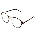Glasses Queen 201565 Vintage Inspired Horned Rim Metal Bridge Clear Len Glasses