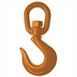 Campbell 1013 Drop-Forged Alloy Steel Swivel Hoist Hook, Painted Orange, 11 Trade, 11 ton Working Load Limit