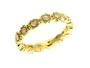18k Yellow Gold Flower Eternity Band w/ Diamonds (.15ctw, G, VS) by Diana Heimann