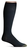  : Gold Toe Men's Firm Compression Support Over the Calf Dress Sock, Navy, Medium