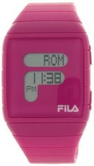 Fila Unisex LCD Watch FL38015005 with Pink PU Strap