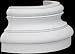 Columns White Urethane foam, Column Base 180 degrees Half-round