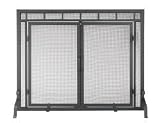 Minuteman Single Panel Fireplace Screen With Doors X800286 Black Minuteman Single Panel Fireplace Screen With Doors X800286 Black