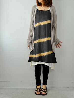 インド綿 コットンタイダイキャミワンピ F ロング丈(100cmサイズ)