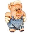 DISNEY HARMONY KINGDOM THREE PIGS PRACTICAL PIG FIGURINE