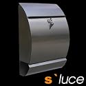 S-Luce Letter Edelstahl Briefkasten, 29 x 14 x 44 cm