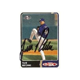 Todd Ritchie, Milwaukee Brewers, 2003 Topps Total Autographed Card