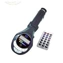In Car 4-in-1 WMA/MP3 Wireless Modulator/FM transmitter for SD Card, USB Pen (Flash) drive and MP3 players (like iPod). Black with Remote Control.
