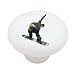 Snowboard Stunts Decorative High Gloss Ceramic Drawer Knob