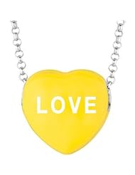Sweethearts Enamel "Love" Heart on 16" Necklace Pendant with Gift Box