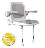 AKW Medicare 04230P 4000 Series Shower Seat Padded with Back and Arms Gray 23 Inch W AKW Medicare 04230P 4000 Series Shower Seat Padded with Back and Arms Gray 23 Inch W