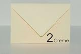 Produkt-Bild: 100 hochwertige Briefumschl&auml;ge / Kuverts B6 / 125x176 mm, Farbe: 02 creme