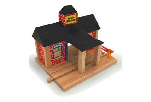 Childrens Toyshop  Toys : Train Station (Compatible with all leading wooden rail systems