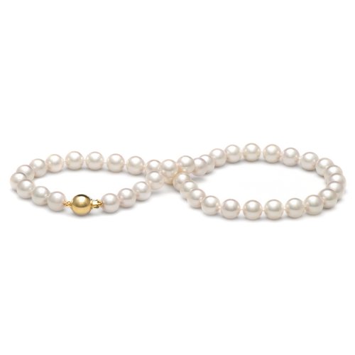 AA+ Quality, 18-inch, 9.0-9.5 mm, White Akoya Pearl Necklace