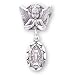 Sterling Silver Guardian Angel Miraculous Medal Pin