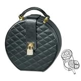 Ragar Black Diamond Round Travel Jewelry Box (3.5H x 8.25W x 8.25D)