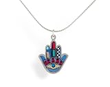 Petite Blue Hamsa Necklace from the Artazia Collection #624 JN MN
