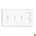 Leviton P38-W 4-Gang 3-Toggle 1-Duplex Device Combination Wallplate, Standard Size, White